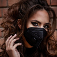 Маленькое фото товара - Маска-респиратор KN-95, со степенью защиты FFP2 NR с клапаном выдоха, черные. Вариант №1