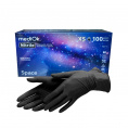 Маленькое фото товара - Перчатки нитриловые, размер "XS" Medi Ok Space, 3.5 г упаковка 50 пар, черный. Вариант №1
