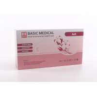 Фото товара - Перчатки нитриловые, размер "М" Basic Soft, 3,0 г упаковка 50 пар, голубой