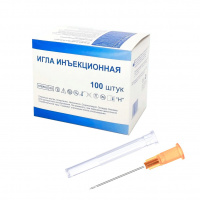 Фото товара - Игла инъекционная 0,5х25 мм 25G, оранжевый, упаковка 100 шт.